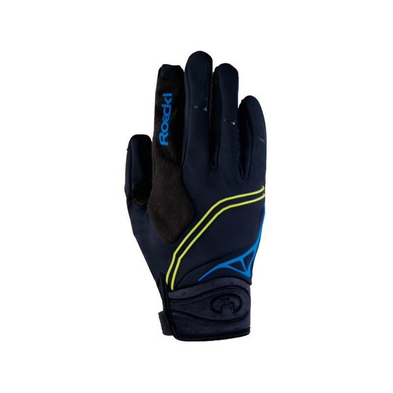 Rennen Handschuhe Roeckl LL Lent schwarz-blau Rennen Handschuhe Roeckl LL Lent schwarz-blau